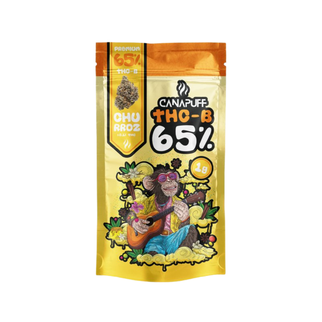 Canapuff - Churroz 65% - THC-B FlowersFedezze fel a Canapuff - Churroz 65% - THC-B Flowers terméket, egy izgalmas hibrid marihuána törzset, amely 50% sativa és 50% indica arányban ötvözi a két típus legjobb tulajdonságait. A Churroz törzs, amely 24% THC t
